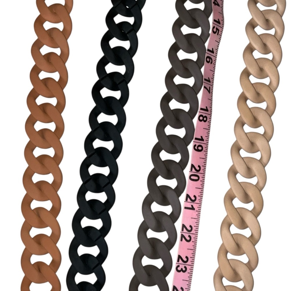 DIY Attachable Chunky Chain Link in Brown, Black, dark gray, and Tan